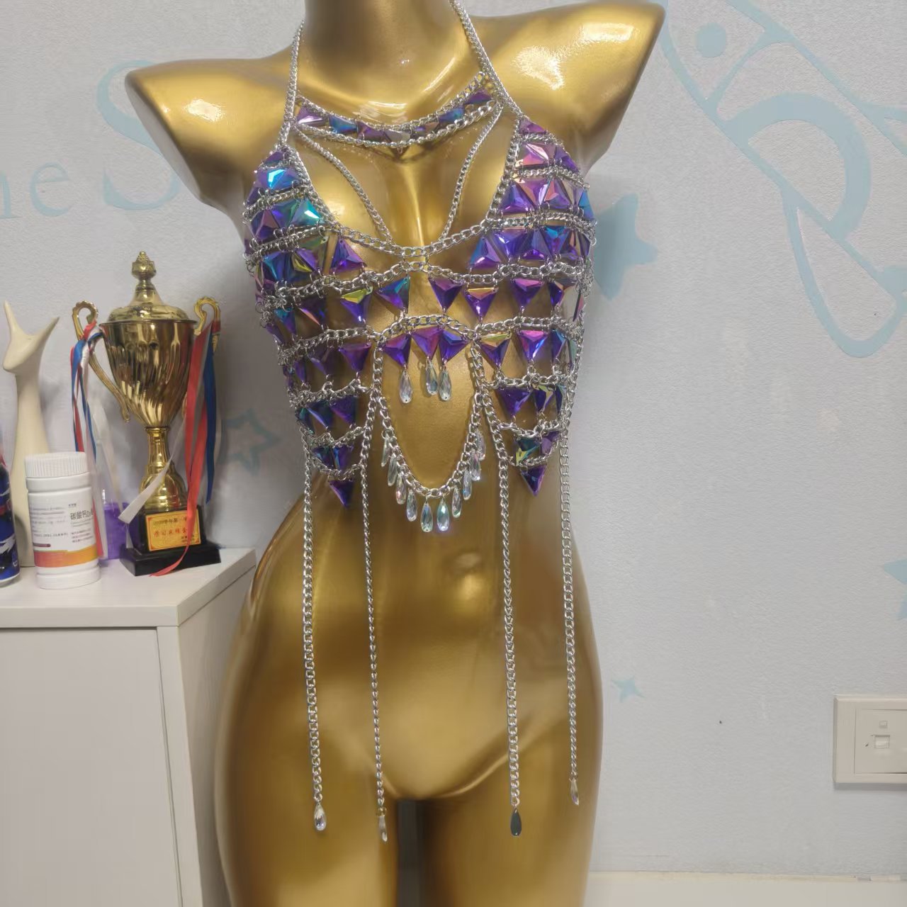 Latest Metal Sequin Tassel Bod - Strapless Bra Backless ulasan dan harga